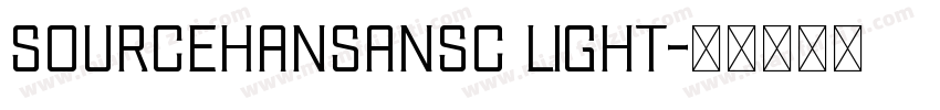 sourcehansansc light字体转换